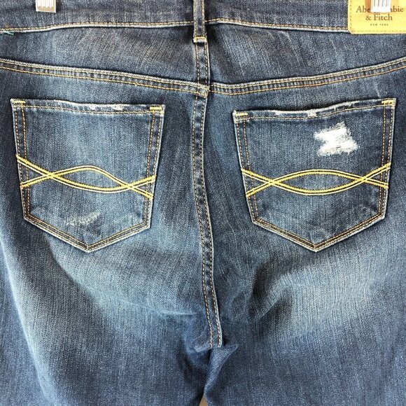 Abercrombie & Fitch The A&F Distressed Skinny Boot Jeans Size 6S - Picture 4 of 7
